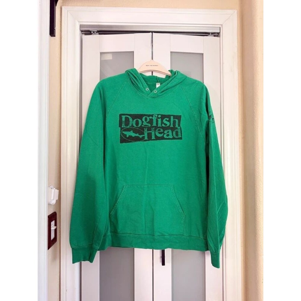 American Apparel Fleece Hoodie Dogfish Head Brewery Sweatshirt Size Large